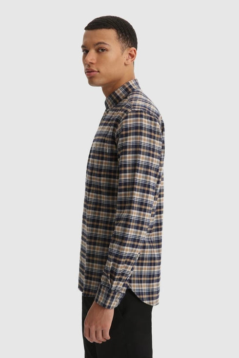 Camicia Uomo in flanella di cotone Beige WOOLRICH- Francavilla Moda